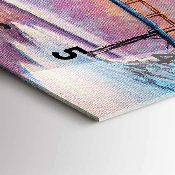 Reloj de pared cuadrado Árbol de Navidad y puente