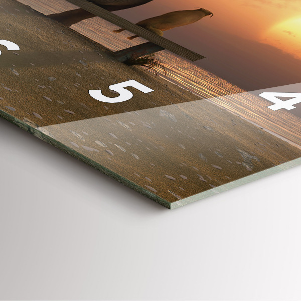 Reloj cuadrado Animales Puesta de sol