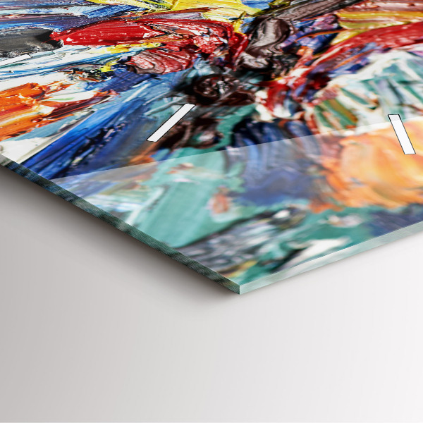 Reloj de pared cuadrado Fragmento de óleo