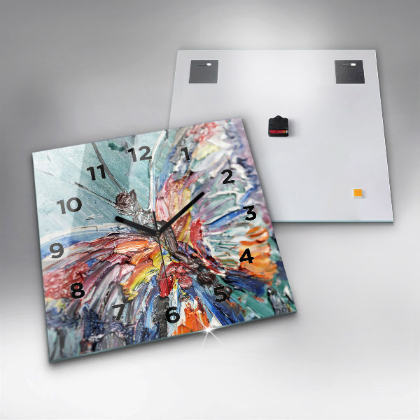 Reloj de pared cuadrado Fragmento de óleo