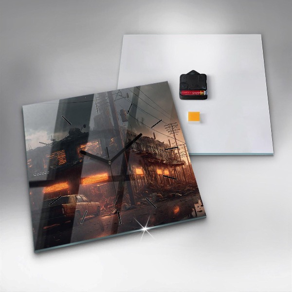 Reloj cuadrado Edificio apocalíptico