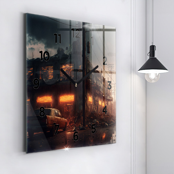 Reloj cuadrado Edificio apocalíptico