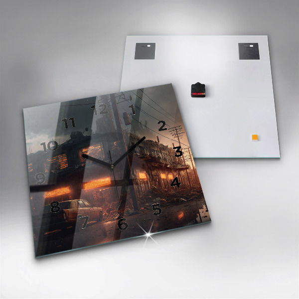 Reloj cuadrado Edificio apocalíptico