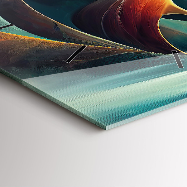 Reloj cuadrado Fondo de cascada