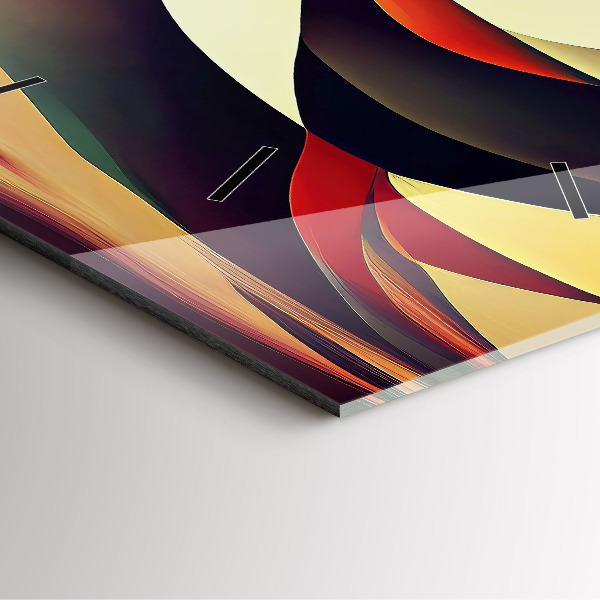 Reloj de pared cuadrado Fondo de líneas abstractas