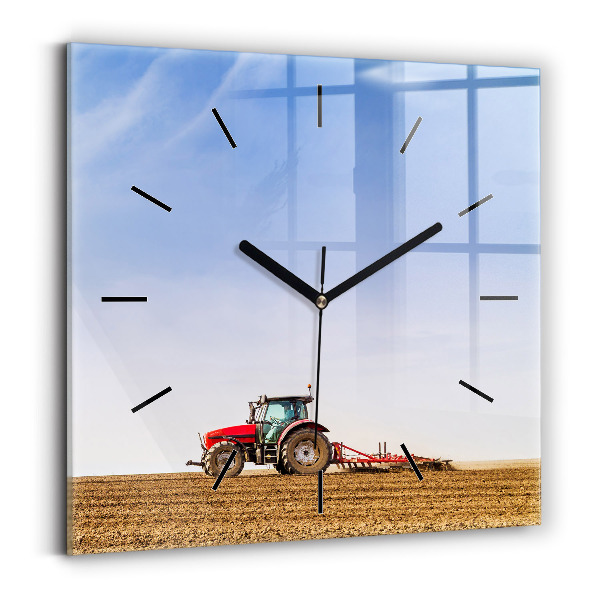 Reloj cuadrado Granjero en tractor