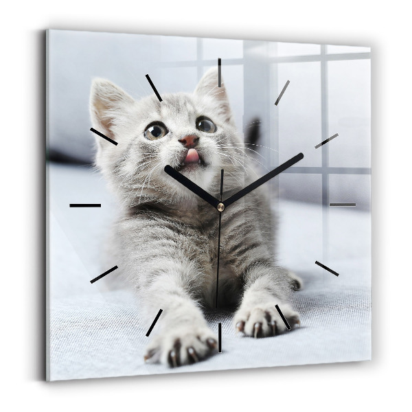 Reloj cuadrado Gato en el sofá