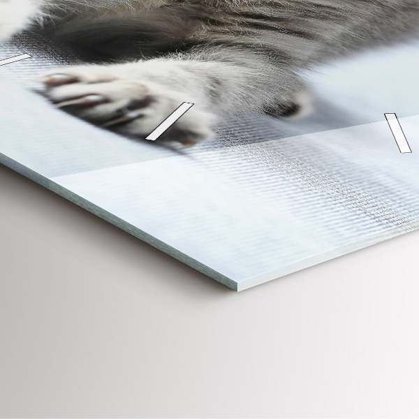 Reloj cuadrado Gato en el sofá