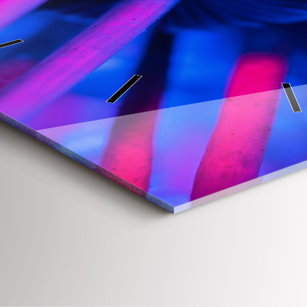 Reloj de pared cuadrado Setas mágicas en colores