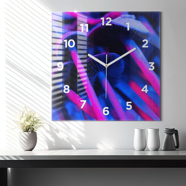 Reloj de pared cuadrado Setas mágicas en colores