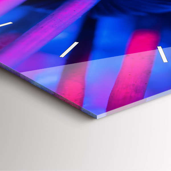 Reloj de pared cuadrado Setas mágicas en colores