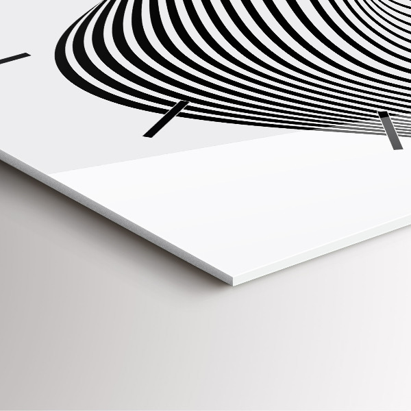 Reloj cuadrado Arte en blanco y negro