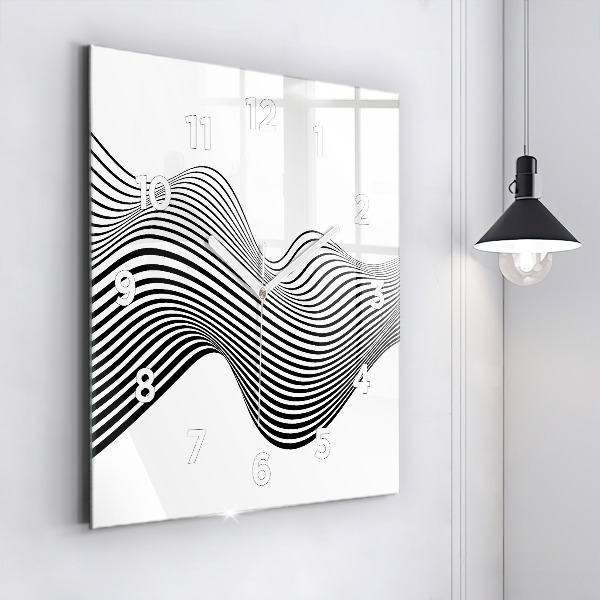 Reloj cuadrado Arte en blanco y negro