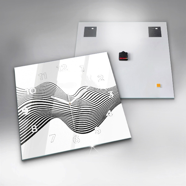 Reloj cuadrado Arte en blanco y negro