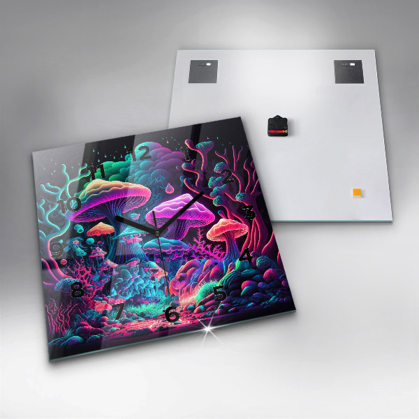 Reloj cuadrado Setas de neón