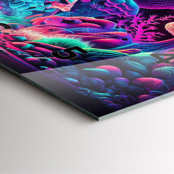 Reloj cuadrado Setas de neón