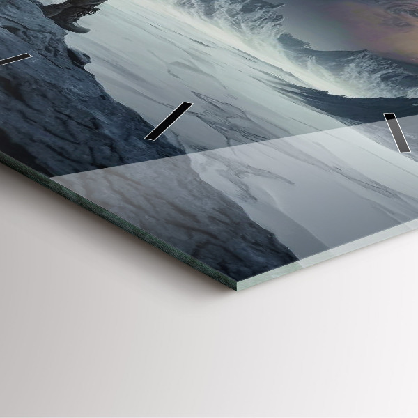 Reloj cuadrado Hombre en la luna de fondo