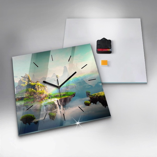 Reloj cuadrado Escenas chinas de fantasía