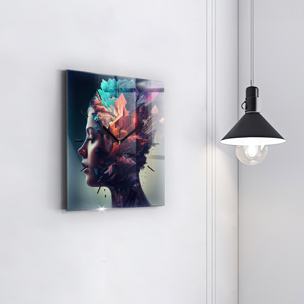 Reloj cuadrado Mujer abstracta emocional