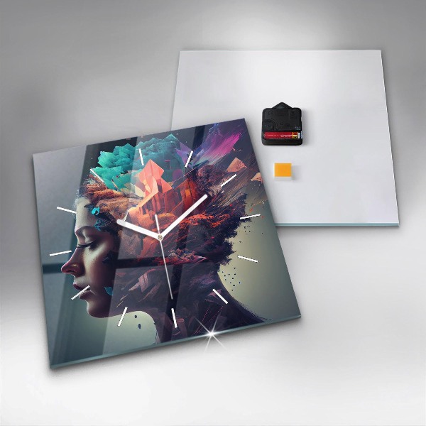 Reloj cuadrado Mujer abstracta emocional