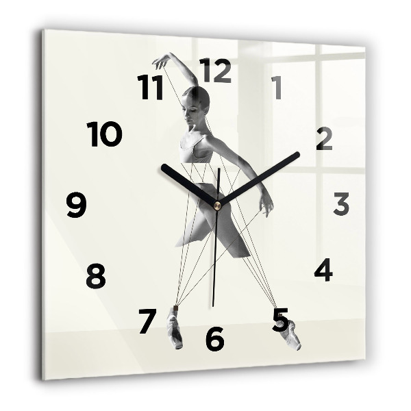 Reloj cuadrado Mujer bailarina abstracta