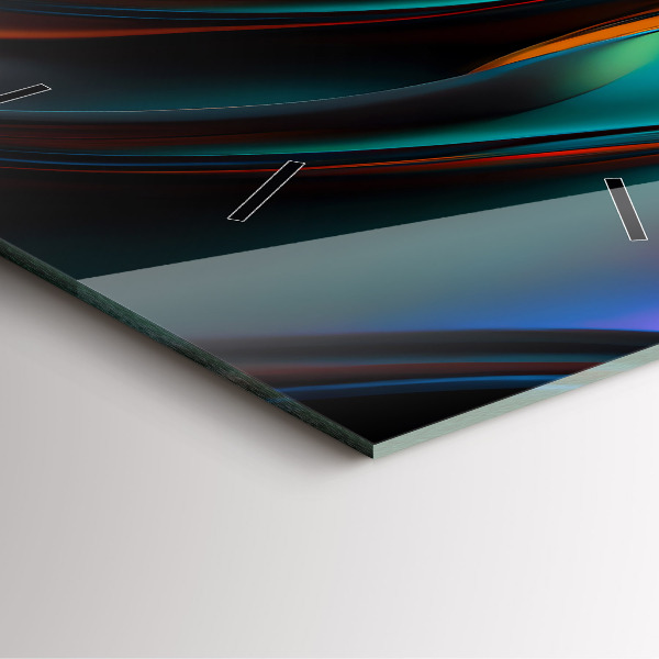 Reloj de pared cuadrado Ola futurista