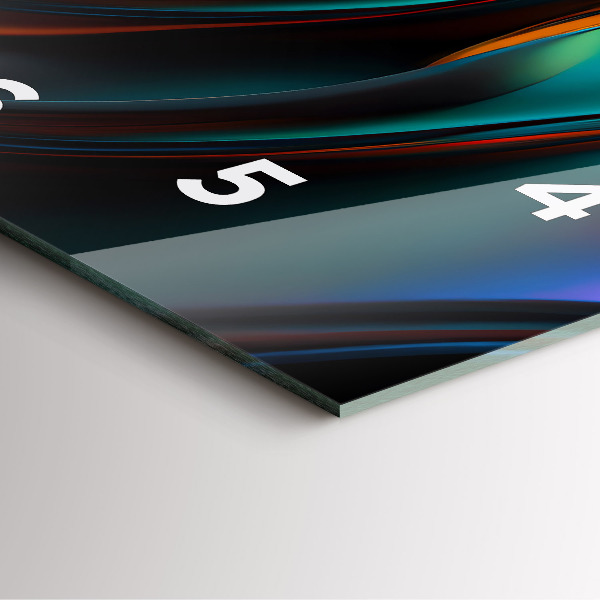 Reloj de pared cuadrado Ola futurista