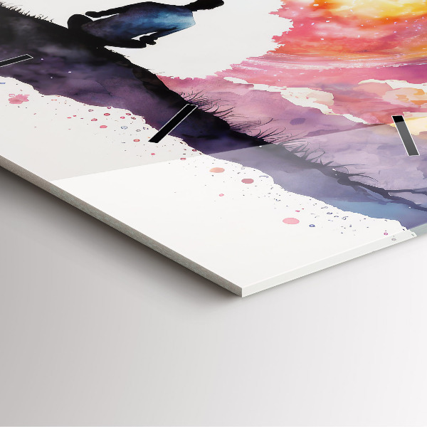 Reloj de pared cuadrado Meditación de estilo de vida