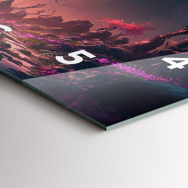 Reloj cuadrado Bosque mágico y cordillera