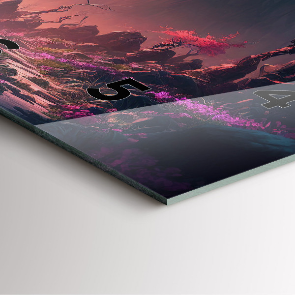 Reloj cuadrado Bosque mágico y cordillera