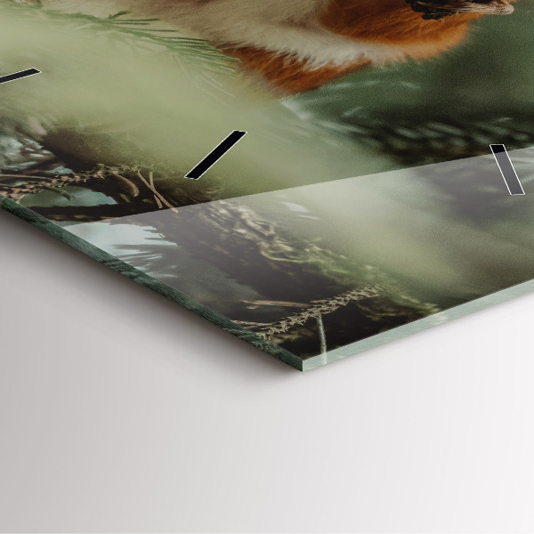 Reloj cuadrado Ardilla y fauna salvaje