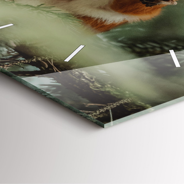 Reloj cuadrado Ardilla y fauna salvaje