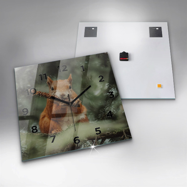 Reloj cuadrado Ardilla y fauna salvaje