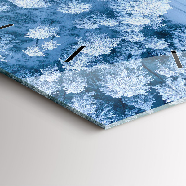 Reloj cuadrado Bosque a vista de pájaro Drone