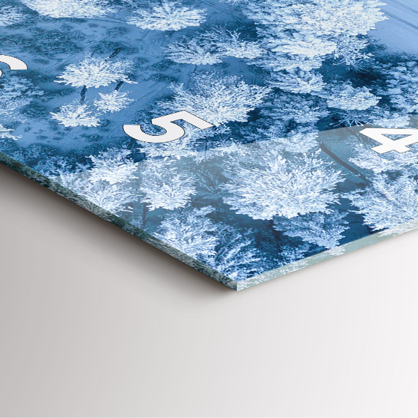 Reloj cuadrado Bosque a vista de pájaro Drone