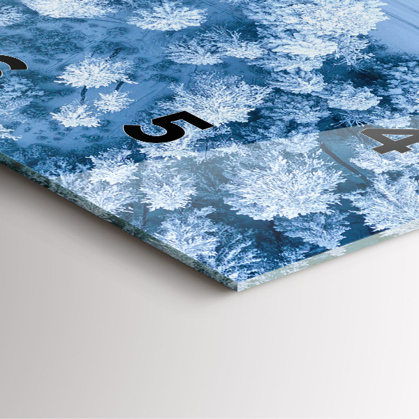 Reloj cuadrado Bosque a vista de pájaro Drone