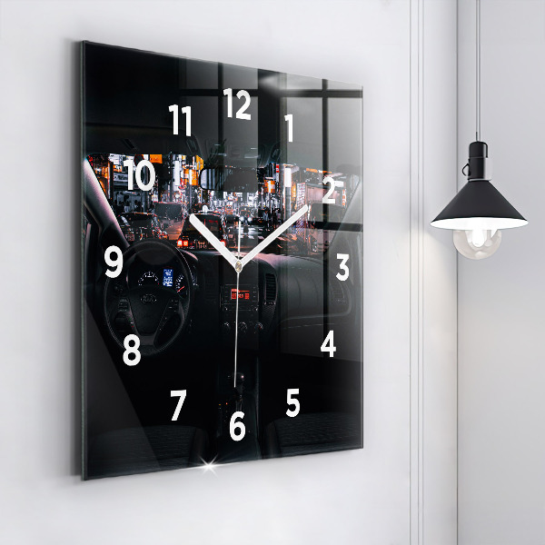 Reloj de pared cuadrado Coche en Tokio