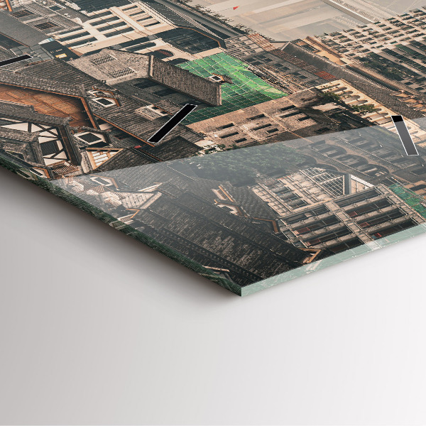 Reloj de pared cuadrado Casco antiguo de Chongqing