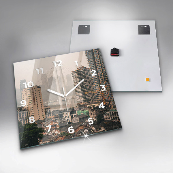 Reloj de pared cuadrado Casco antiguo de Chongqing