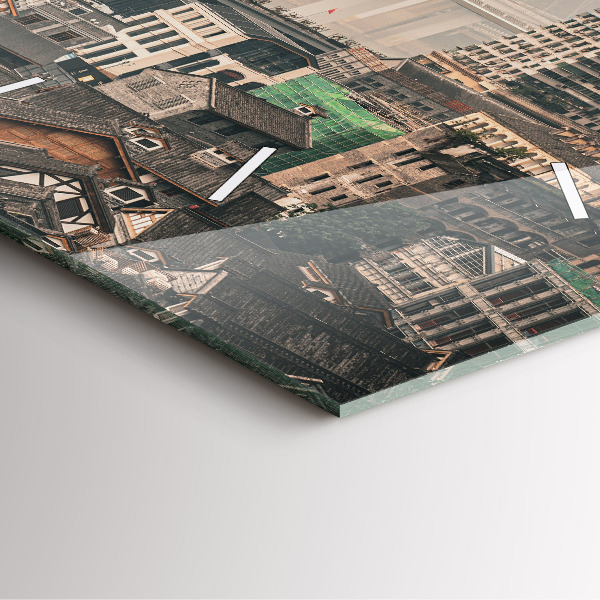 Reloj de pared cuadrado Casco antiguo de Chongqing