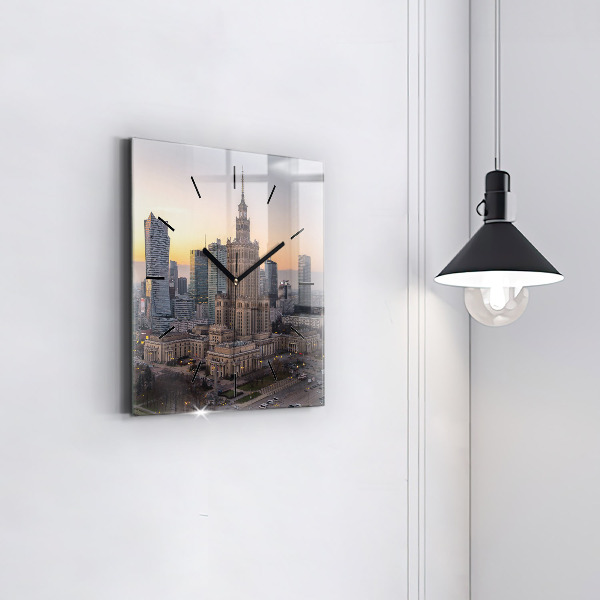Reloj cuadrado Panorama de Varsovia