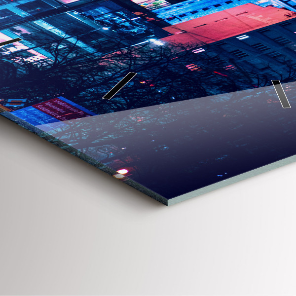 Reloj de pared cuadrado Varsovia de noche