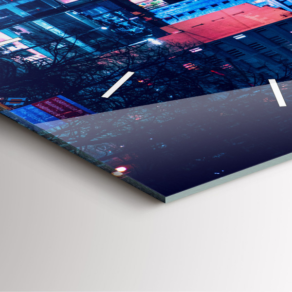 Reloj de pared cuadrado Varsovia de noche