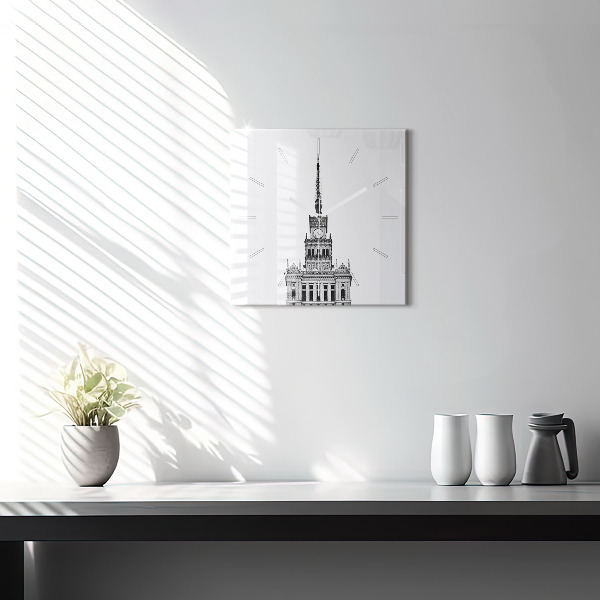 Reloj de pared cuadrado Palacio de la Cultura y la Ciencia