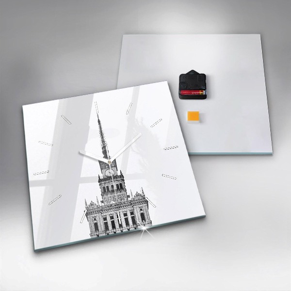 Reloj de pared cuadrado Palacio de la Cultura y la Ciencia