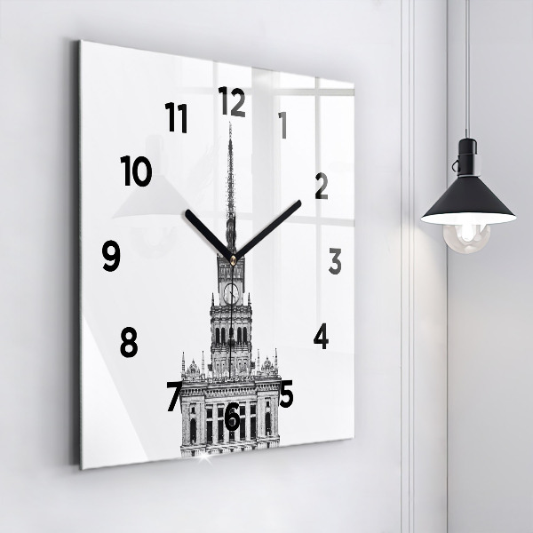 Reloj de pared cuadrado Palacio de la Cultura y la Ciencia