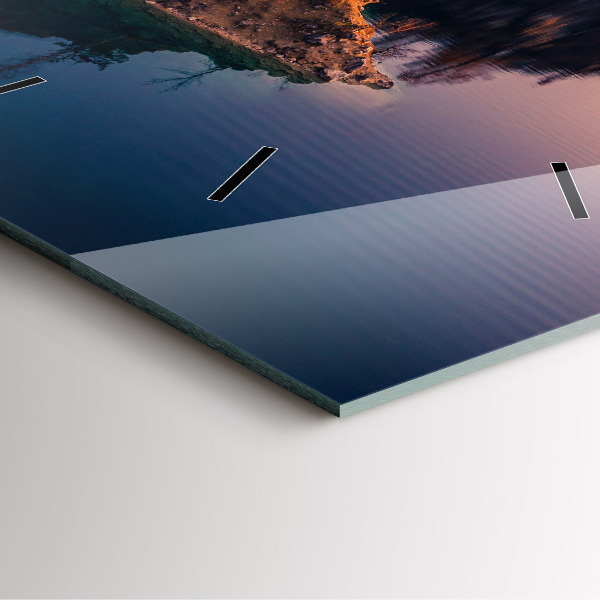 Reloj de pared cuadrado Cracovia Lago Zakrzówek Otoño