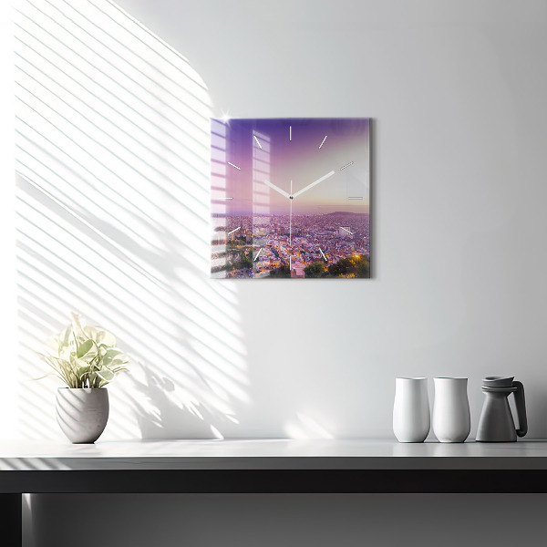 Reloj de pared cuadrado Barcelona Bunkers El Carmel