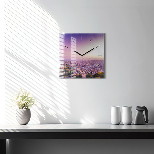 Reloj de pared cuadrado Barcelona Bunkers El Carmel