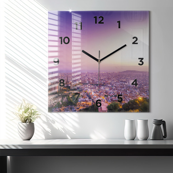 Reloj de pared cuadrado Barcelona Bunkers El Carmel